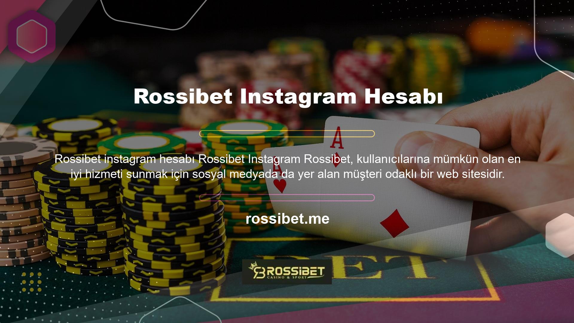 Büyük emellerle oyun dünyasına giriş yapan ve oyunculara hizmet vermeye başlayan site, kısa sürede çıkış noktasını bulmuş ve hatta Rossibet Twitter hesabını oluşturmuştur