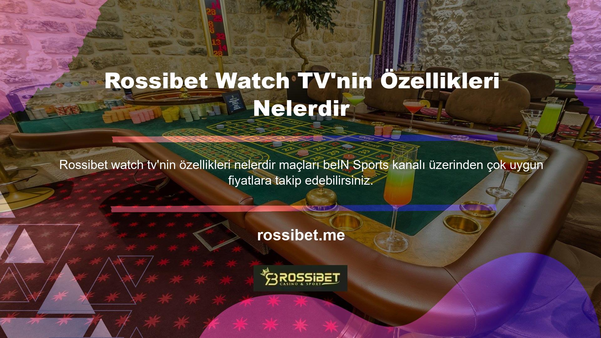 Rossibet TV uygulaması canlı bahis ofisimizde maçları ücretsiz olarak izlemenizi sağlar